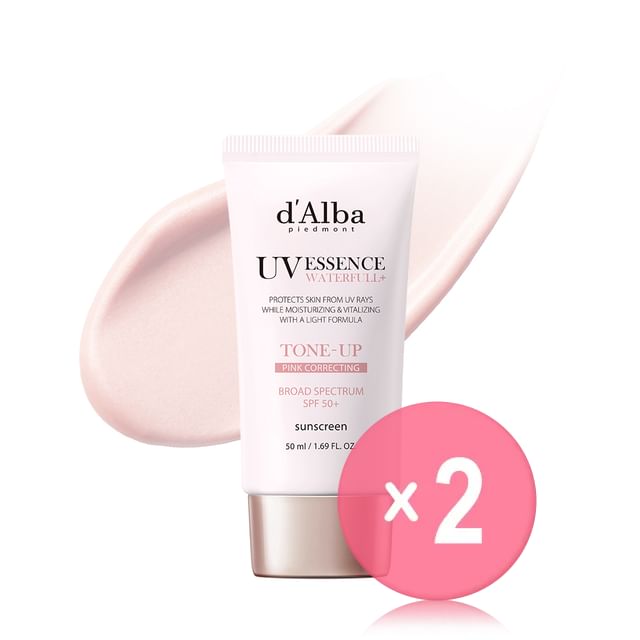 d-Alba-Waterfull Pink Correcting Tone-UpSunscreen 2pcs Bundle Set
