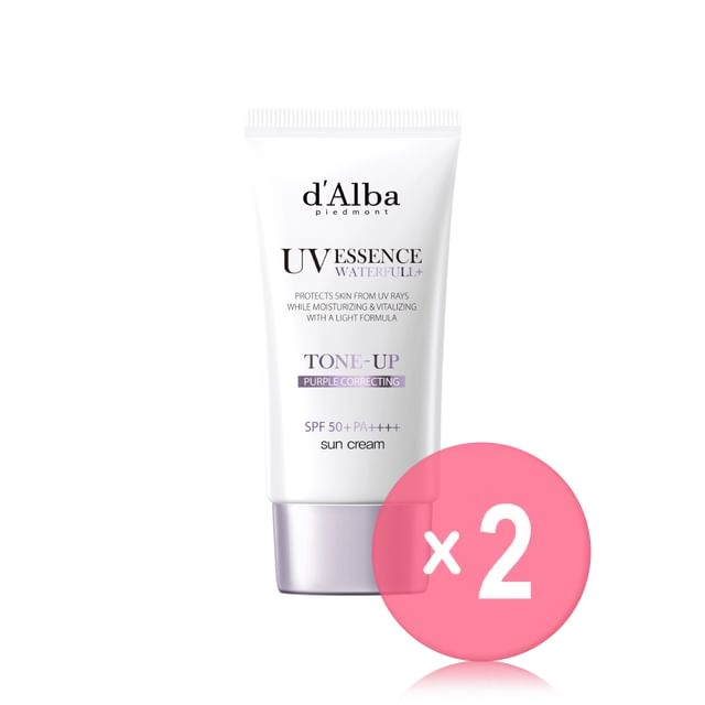 d-Alba-Waterfull Purple Correcting Tone-Up Sun Cream 2pcs Bundle Set