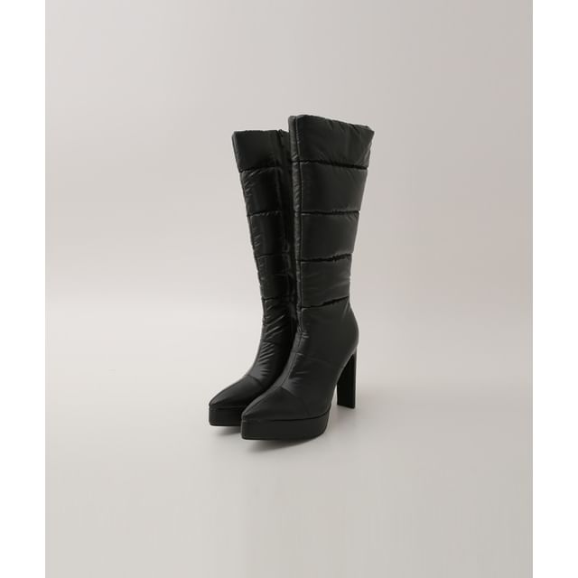 DABAGIRL-Pointy Platform Padded Tall Boots