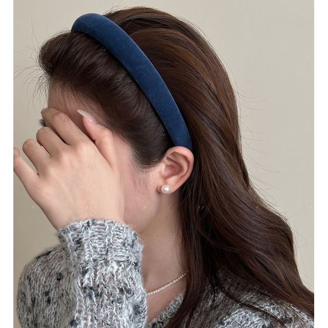 Daeuni-Velvet Plain Headband Various Designs