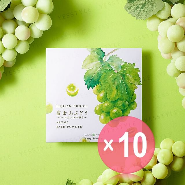 Daily Aroma Japan-Mount Fuji Green Grape Bath Powder 10pcs Bundle Set