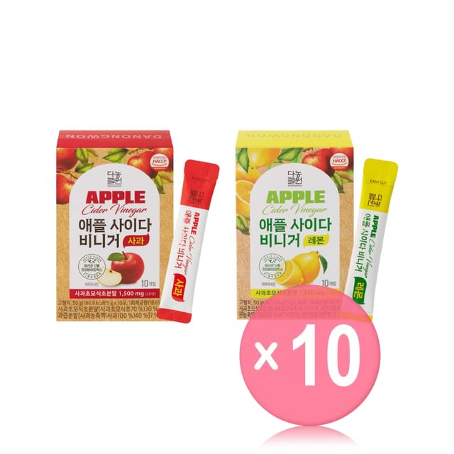 DANONGWON-Apple Cider Vinegar - 2 Types 10pcs Bundle Set