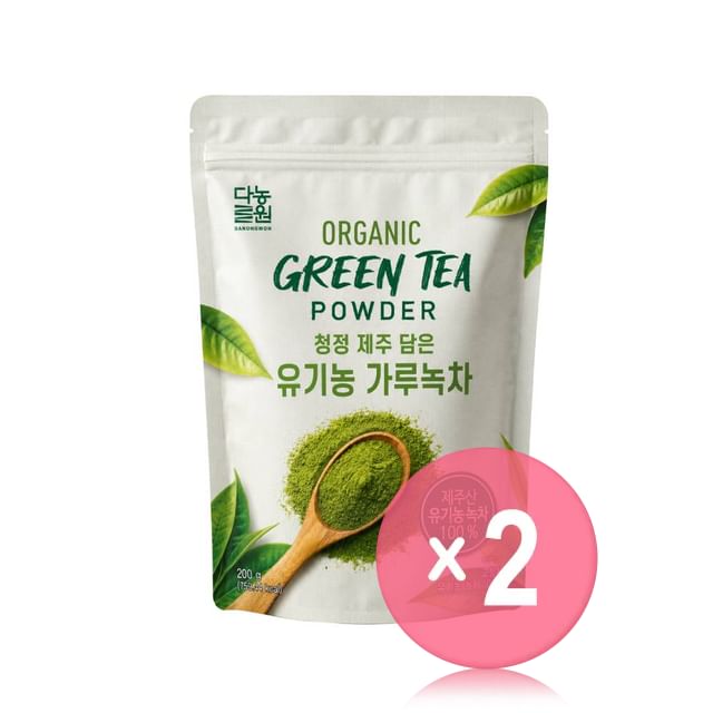 DANONGWON-Organic Green Tea Powder 2pcs Bundle Set