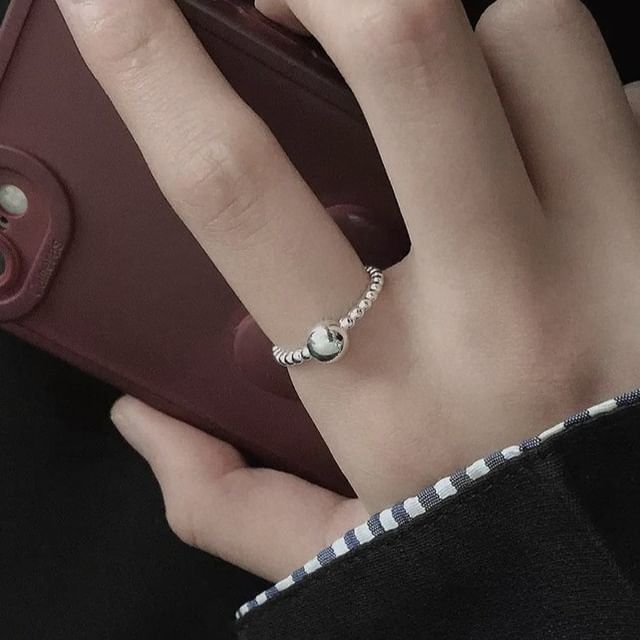Dashiro-Sterling Silver Beaded Ring