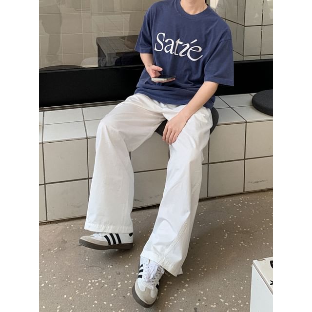 DAZO Studios-Mid Rise Plain Straight Leg Pants