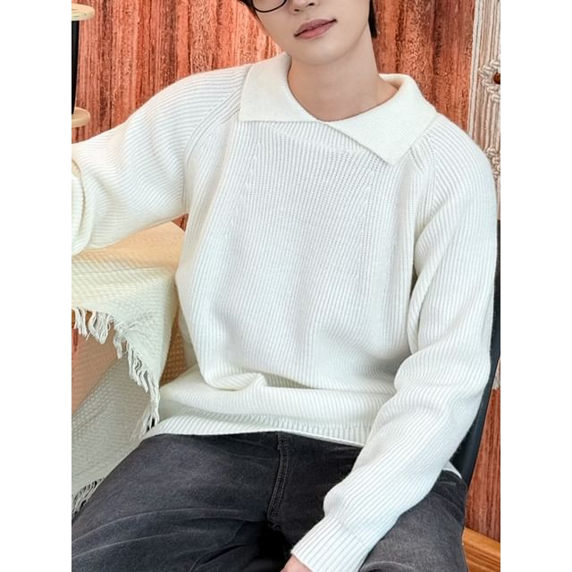 DAZO Studios-Plain Polo Sweater