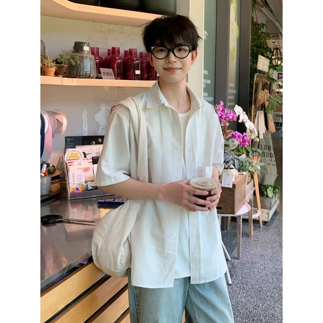 DAZO Studios-Waffle Elbow-Sleeve Shirt