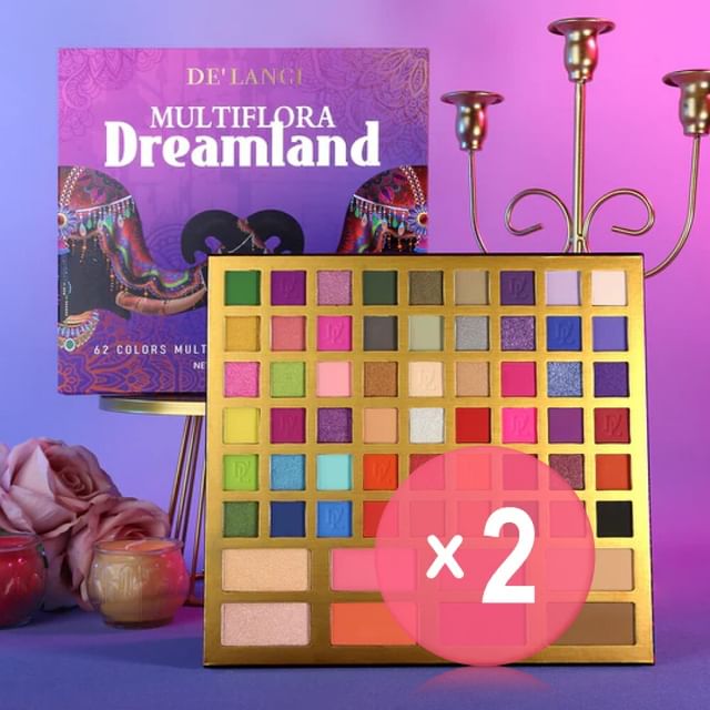 DE-LANCI-62 Colors Multifuction Makeup Palette 2pcs Bundle Set