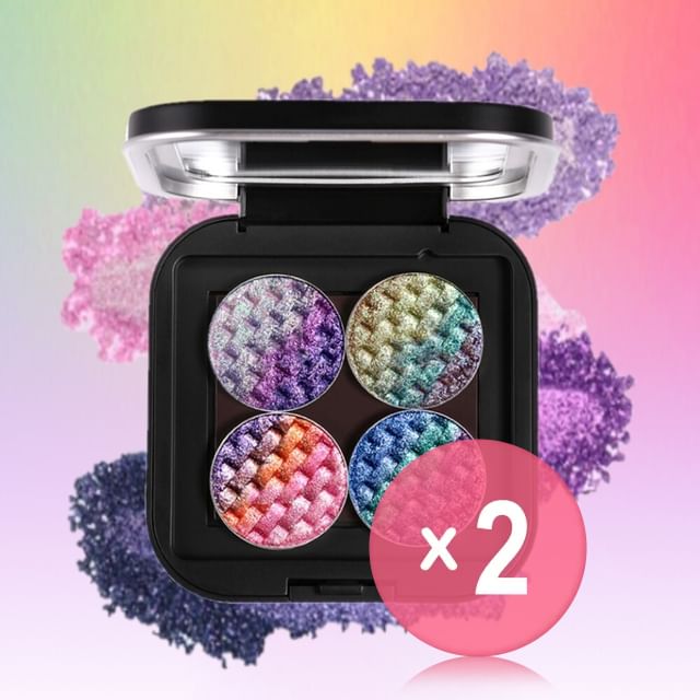 DE-LANCI-Rainbow Four-Color Multichrome Palette 2pcs Bundle Set