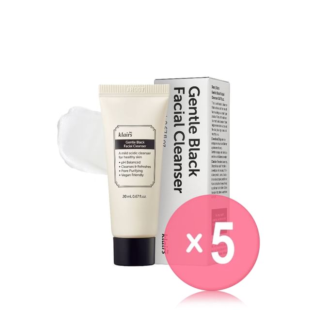 Dear- Klairs-Gentle Black Facial Cleanser Mini 5pcs Bundle Set