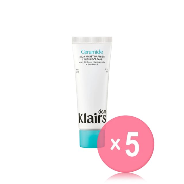 Dear- Klairs-Rich Moist Barrier Capsule Cream Mini 5pcs Bundle Set