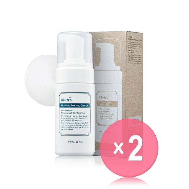 Dear- Klairs-Rich Moist Foaming Cleanser Renewal 2pcs Bundle Set