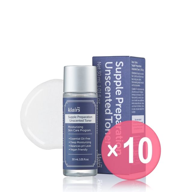 Dear- Klairs-Supple Preparation Unscented Toner MINI 10pcs Bundle Set