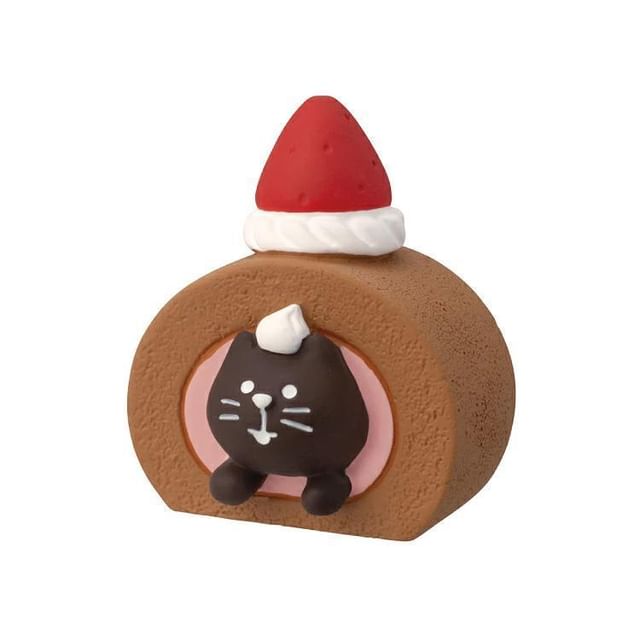 DECOLE CORPORATION-Cat Diving into Roll Cake Cocoa