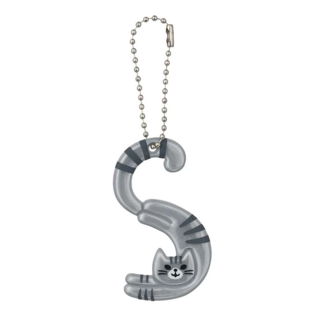 DECOLE CORPORATION-Cat Initial PVC Bag Charm Keyring S