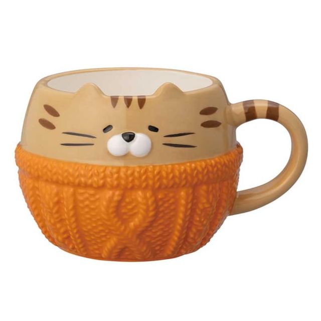 DECOLE CORPORATION-Drinking Cup Tabby Cat
