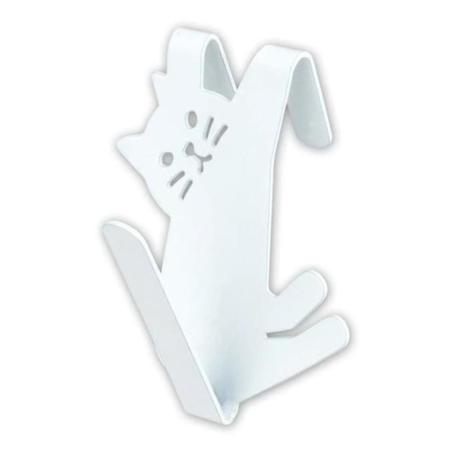 DECOLE CORPORATION-NEKO DECO KITCHEN Cat Bottle Hook White