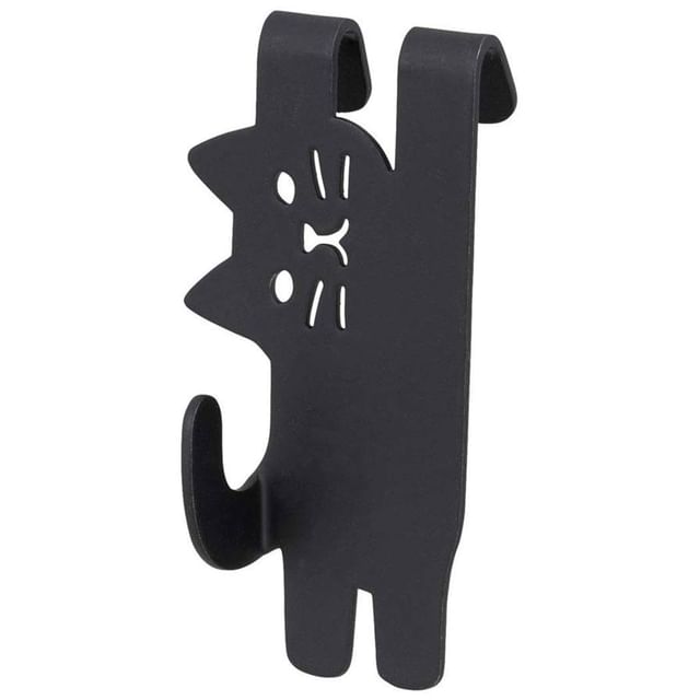 DECOLE CORPORATION-NEKO DECO KITCHEN Cat Hook Black