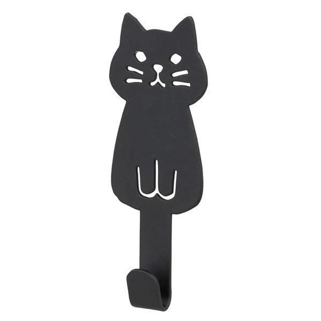 DECOLE CORPORATION-NEKO DECO KITCHEN Cat Magnet Hook Black