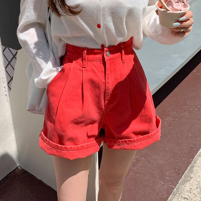 DEEPNY-Tuck Wide Pigment Shorts
