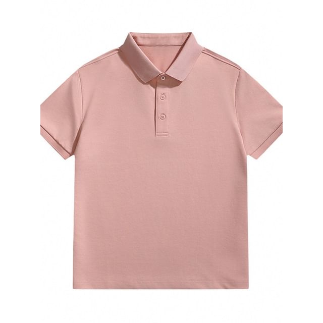 Deepwood-Short-Sleeve Plain Polo Shirt