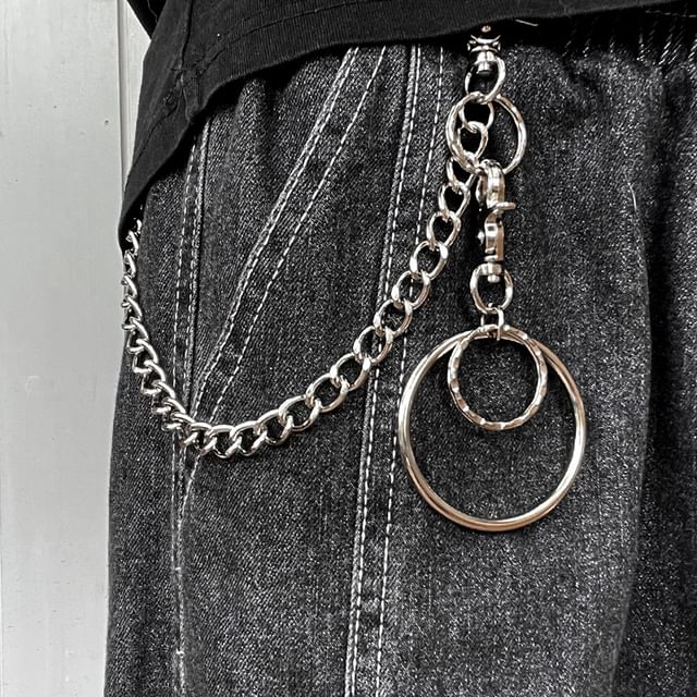DenimDrip-Detachable Circle Pants Chain