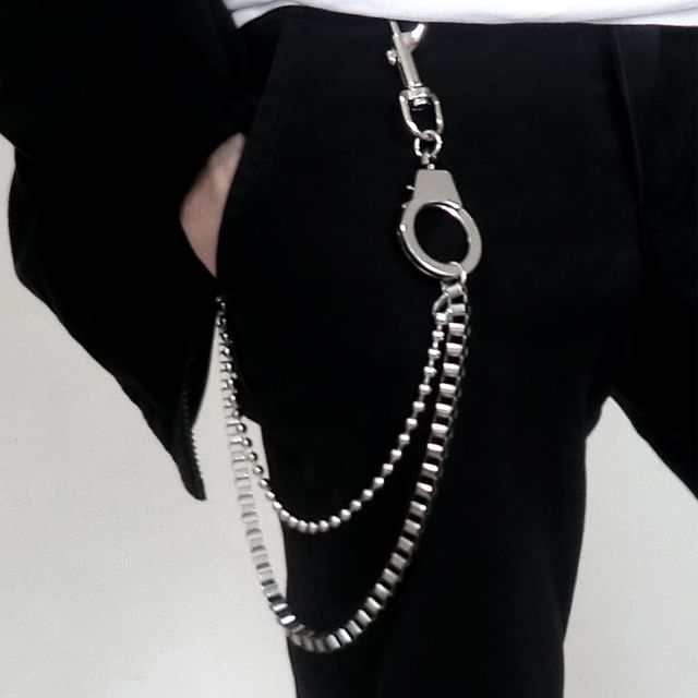 DenimDrip-Hand Cuff Pants Chain