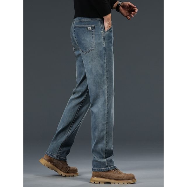 Denimic-Mid Rise Washed Slim Fit Jeans