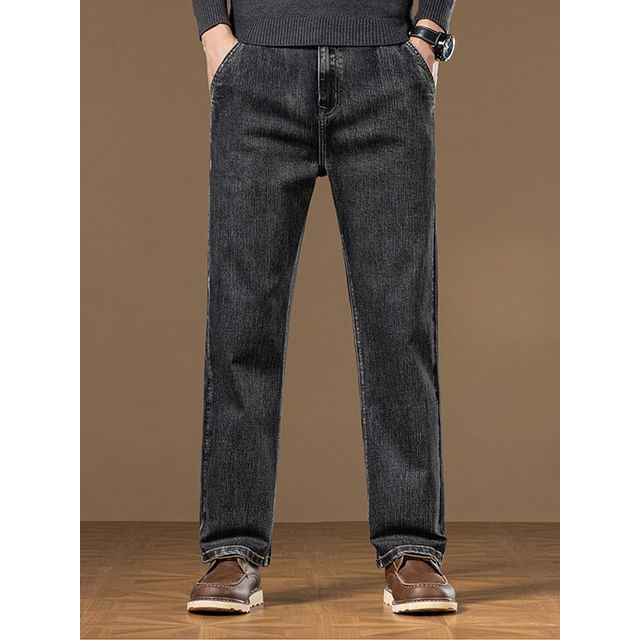 Denimic-Mid Rise Washed Slim Fit Jeans