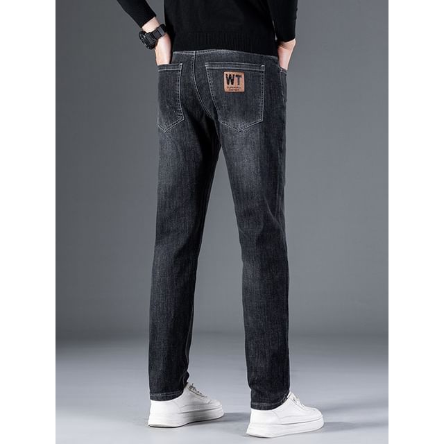 Denimic-Mid Rise Washed Tapered Jeans Various Designs