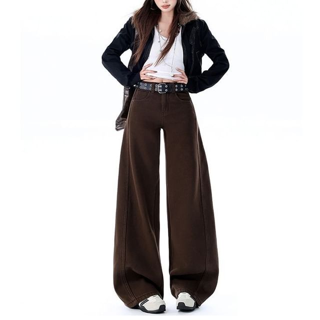Denimot-High Rise Wide Leg Jeans Various Designs