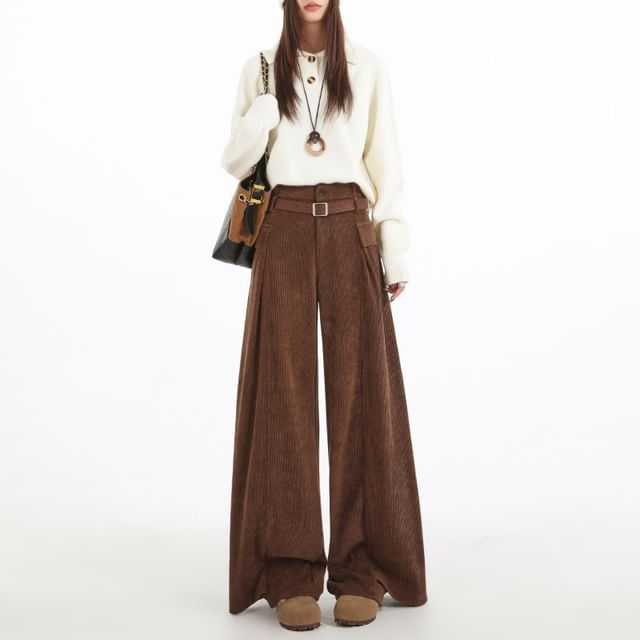 Denimot-High Rise Wide Leg Pants Various Designs