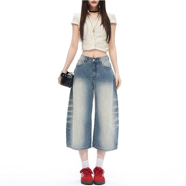 Denimot-Low Rise Washed Jorts