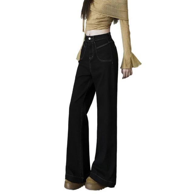 Denimot-Low Rise Wide Leg Jeans