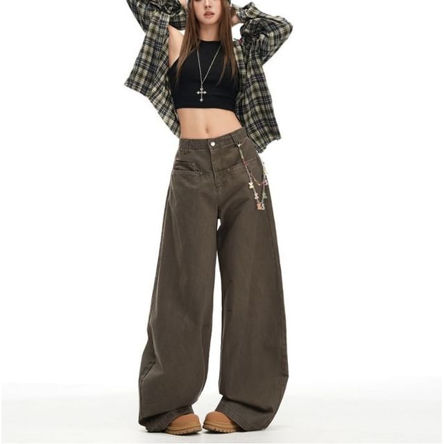 Denimot-Mid Rise Baggy Pants Various Designs