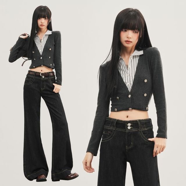 Denimot-Mid Rise Flared Jeans Various Designs