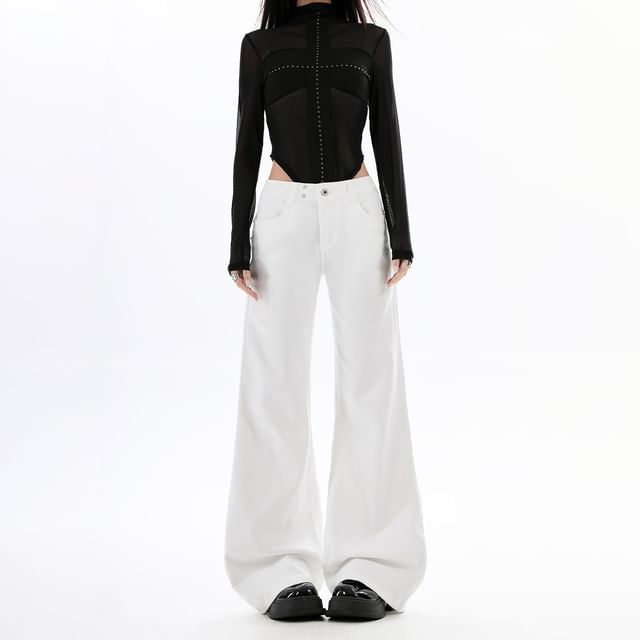 Denimot-Mid Rise Flared Jeans Various Designs