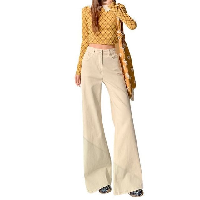 Denimot-Mid Rise Flared Jeans Various Designs