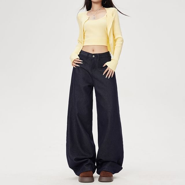 Denimot-Mid Waist Baggy Jeans Various Designs