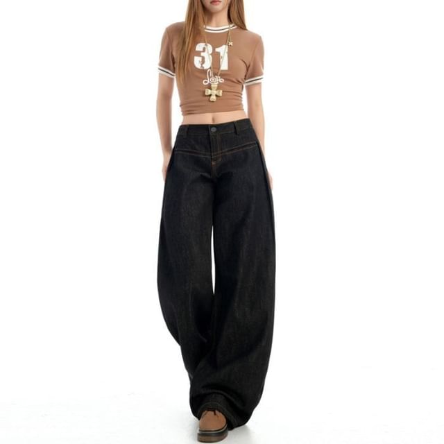 Denimot-Mid Waist Baggy Jeans Various Designs