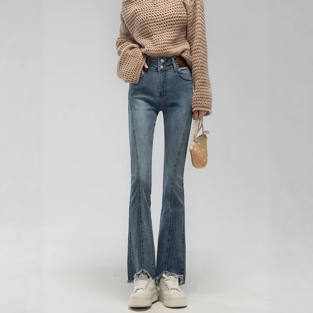 Denimot-Mid Waist Slim Fit Jeans
