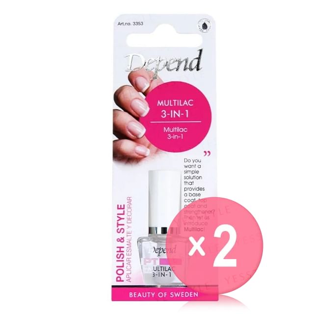 Depend Cosmetic-Multilac 3-in-1 Polish Style 2pcs Bundle Set