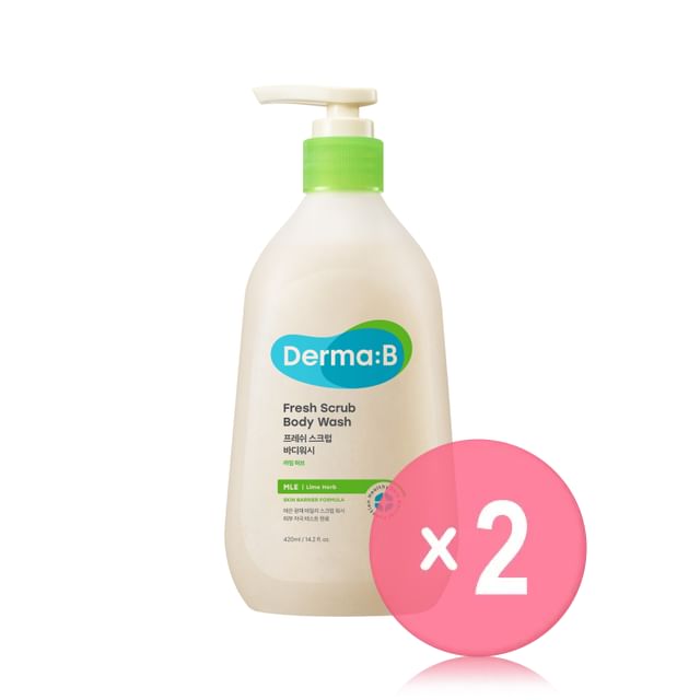 Derma- B-Fresh Scrub Body Wash 2pcs Bundle Set