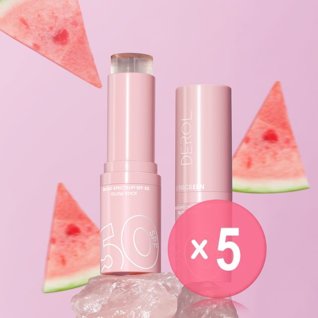 DEROL-Broad Spectrum SunScreen Glow Stick SPF50 PA 5pcs Bundle Set