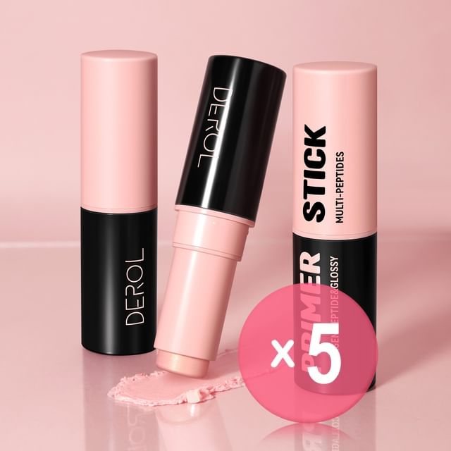 DEROL-Collagen Peptide Glossy Primer Stick 5pcs Bundle Set