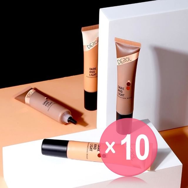 DEROL-Dark And Light Foundation Mixer - 2 Colors 10pcs Bundle Set