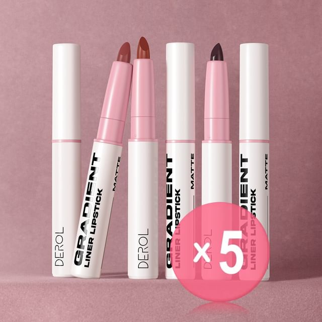 DEROL-Gradient Liner Lipstick - 6 Colors 5pcs Bundle Set