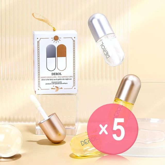 DEROL-Moisturize Plumping Lip Set 5pcs Bundle Set