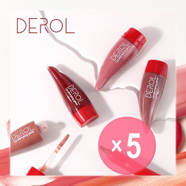 DEROL-Plumping Lip Gloss - 5 Colors 5pcs Bundle Set