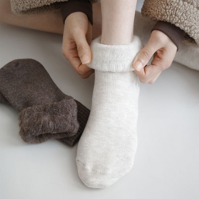 Desperim-Plain Crew Socks